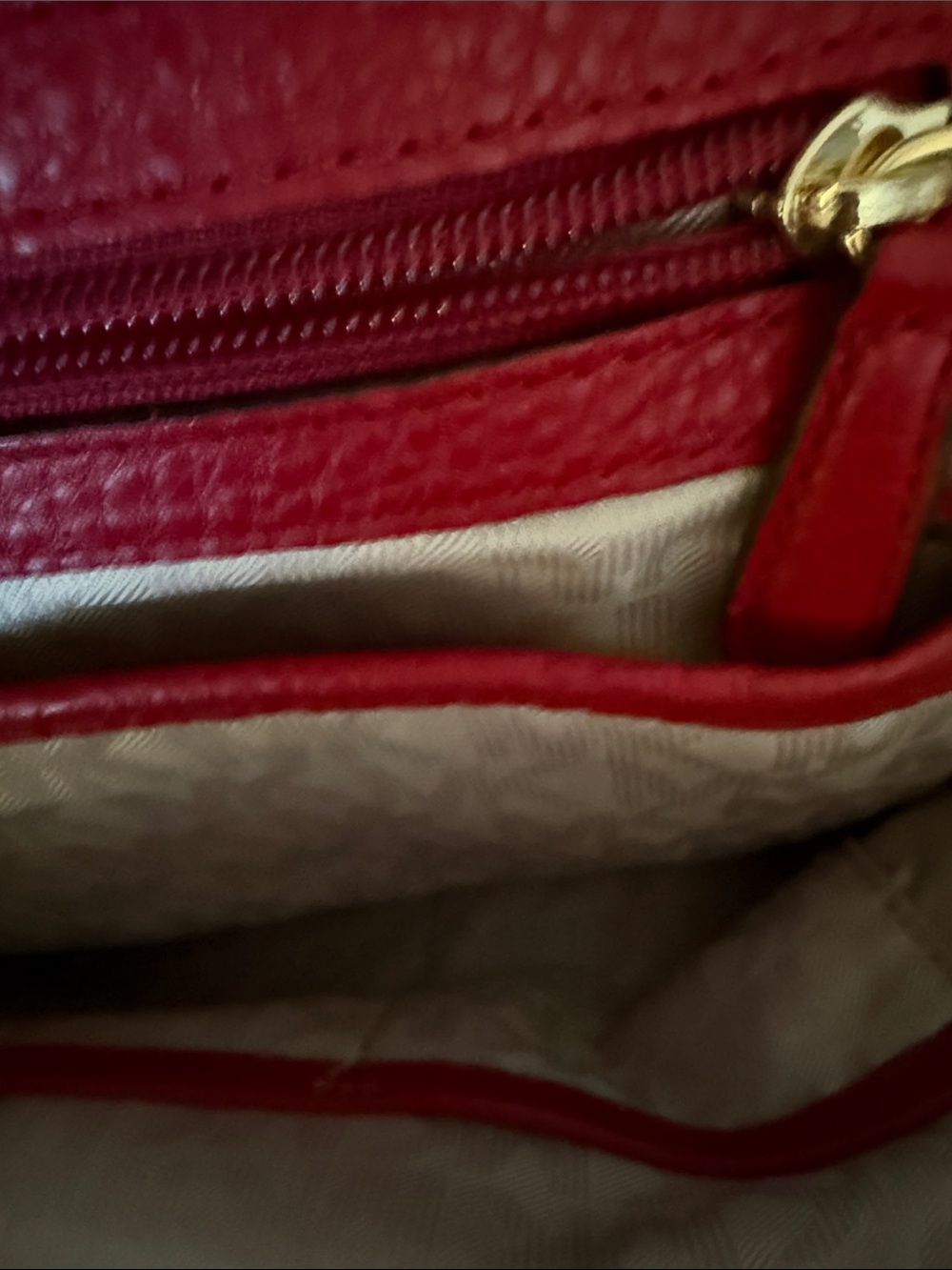 Michael Kors Burgundy Leather Studded Backpack - Picture 4 of 4